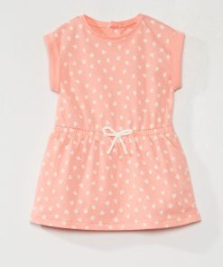 Robe en jersey avec imprimé - Rose