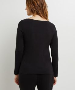 Camille t-shirt manches longues viscose - Noir