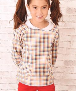 Blouse col CLAUDINE  carreaux  - 'LA FAUTE A VOLTAIRE' - Bleu Multicolore Blanc