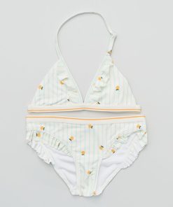 Maillot de bain imprimé - 2 pièces - Bleu