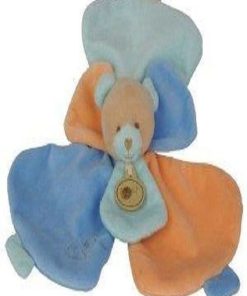 doudou Babynat Ours Beige Douceur Flower Plat - Beige