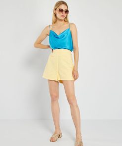 Short en tweed - Jaune