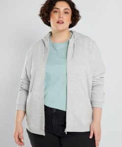 Sweat à capuche en molleton - Gris