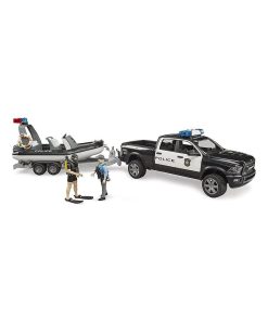 bworld Pick-up de police RAM 2500 avec module L + S, remorque, bateau, policière et plongeur - N/A