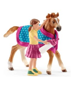 Figurine poulain avec couverture - N/A