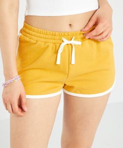 Short en molleton - Jaune