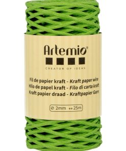 Fil de papier kraft vert prairie 2mm x 25 m - N/A