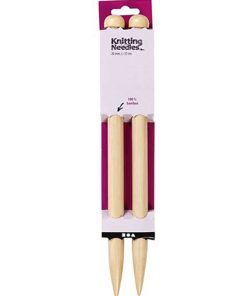 2 Aiguilles À Tricoter En Bambou 35 cm - Ø 20 mm - N/A