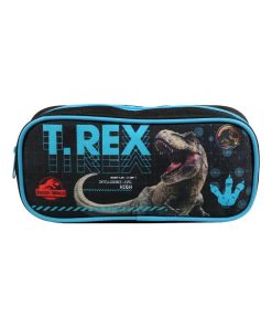 BAGTROTTER Trousse scolaire rectangulaire Jurassic World Noir T-Rex - Noir