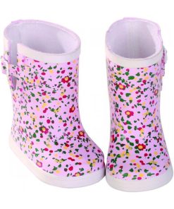 Vêtements pour poupée de 42 à 50 cm : Bottes de pluie à fleurs - N/A