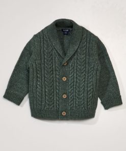 Gilet en maille fantaisie - Vert