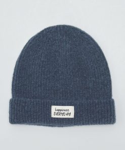 Bonnet en maille - Bleu