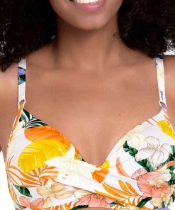 Haut de maillot de bain twisté Maja - Blanc