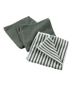 3 Torchons microfibre Collection Cuistot - Kaki