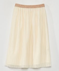 Jupe midi en tulle - Beige