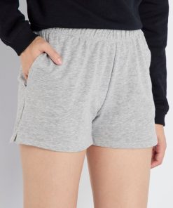 Short basique en molleton - Gris clair
