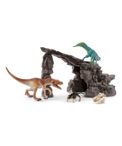 Kit de figurines dinosaure avec grotte - N/A