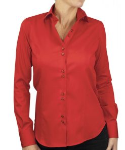 Chemise femme unie CASSY - Rouge