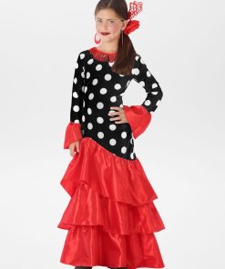 Robe de flamenco - Déguisement - noir/rouge