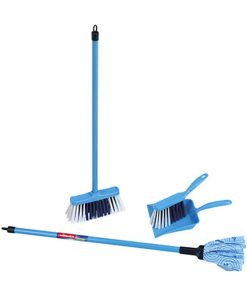 Set de ménage Vileda avec balai à franges Color Line 4 pièces - N/A