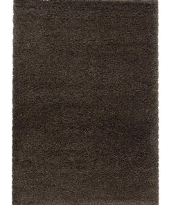Tapis shaggy 240x340 SHAGGY FLU Marron OEKO TEX idéal pour Salle à manger - Marron