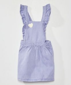 Robe salopette en jean - Violet