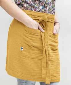 Tablier Gaze de coton Collection Gaia - Jaune