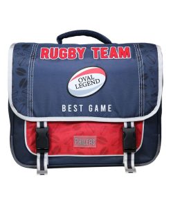 BAGTROTTER Cartable 38 cm Phileas Rugby Bleu - Système Smart Comfort - Bleu