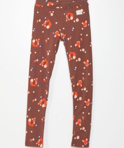 Legging en jersey avec imprimé - Marron/rose