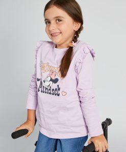 T-shirt 'DS' manches longues - Facile à enfiler - Mauve