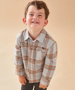 Chemise Flannelle À Carreaux, Clair/brun - Marron