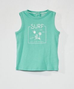Débardeur pur coton imprimé - Vert