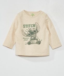 Tee-shirt 'DS' à manches longues - Beige