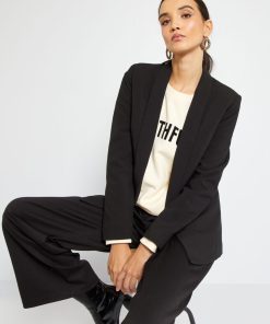 Veste blazer mi-longue - noir