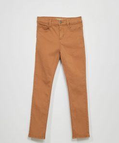 Jean skinny à 5 poches - Beige foncé
