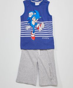 Ensemble 'Sonic' - 2 pièces - bleu/gris