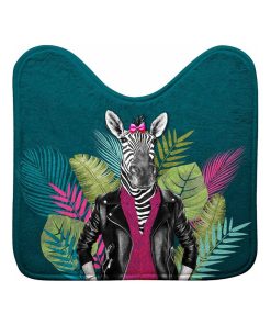 Tapis contour de WC Zebre attitude - Vert