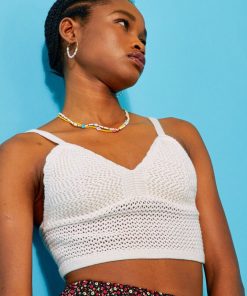 Top en crochet - Blanc