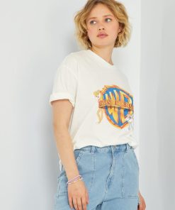 T-shirt oversize 'Warner' - Blanc