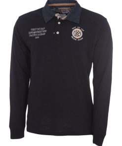 Polo manches longues garçon ECENICE - Bleu marine