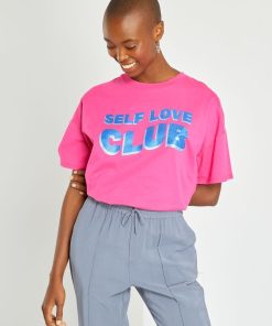 T-shirt à manches courtes avec imprimé - Rose