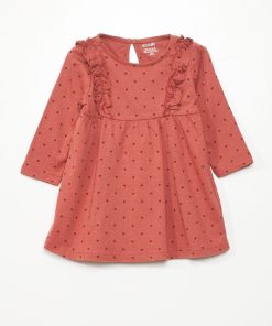 Robe évasée motif coeurs - Rouge coeur