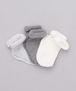 Lot 3 paires de chaussettes - blanc/gris