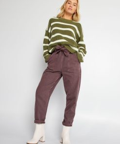 Pull en maille à rayures 'JDY' - Vert