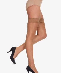 Jarretières 'Dim' Up Beauty Resist Transparent' 20D - marron