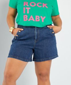Short en jean - Bleu