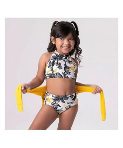 Maillot de bain deux pièces fille Trikini Brasil Upf50+ ANTI UV - UV Line - Multicolore