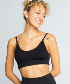 Brassière de sport côtelé - noir