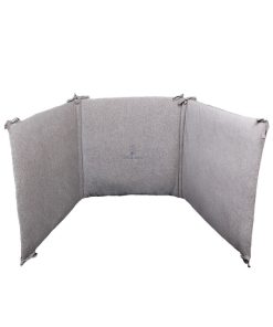Eveil Et Nature Tour De Lit Velours Coton Bio - Gris