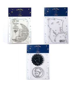 4 Tampons transparents Le Petit Prince et La lune + Astéroïd + Portraits - N/A